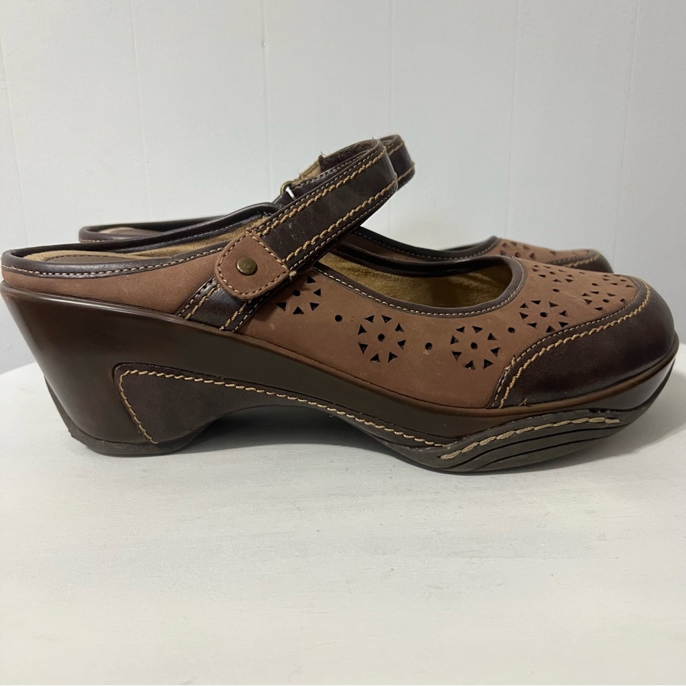 White Mountain Mallard Leather Slip On Casual Maryjane Boho Comfort Clogs 11